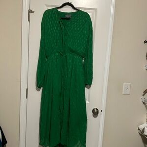 Anthropologie size L green maxi dress. Beautiful